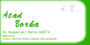 atad borka business card
